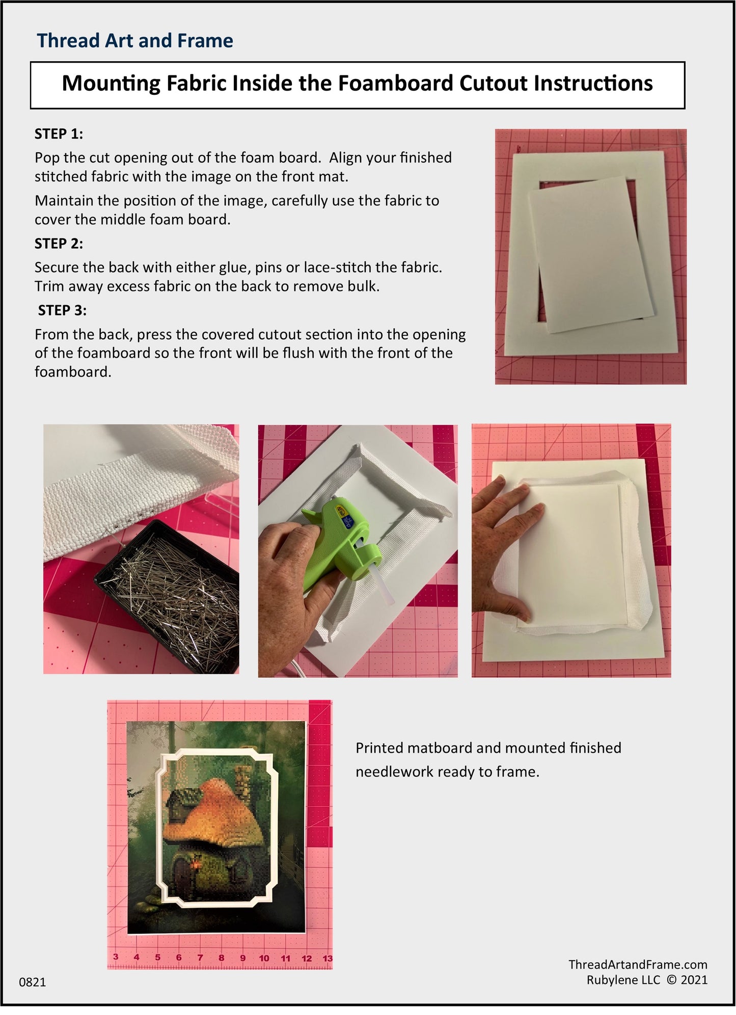 Sunset Beach Watercolor Art Counted Cross Stitch Pattern and Printed Double Mat